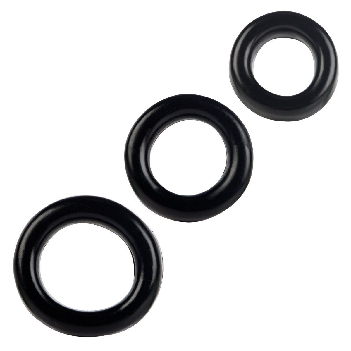 Colt 3 Rubber Cock Ring Set S M L Male Penis Erection Enhancer Prolong Delay Sex