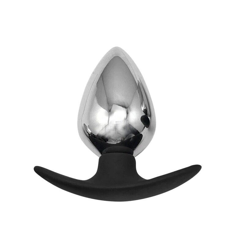Wearable Metal Silicone Butt Plug Anal Plug Ass Stretcher Dildo Sex Toys