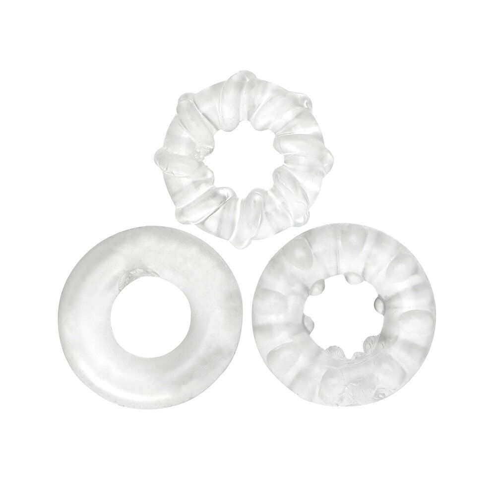 3 Soft Stretchy Thick Donut Penis Cock Ring Erection Keeper Enhancer Prolong Sex