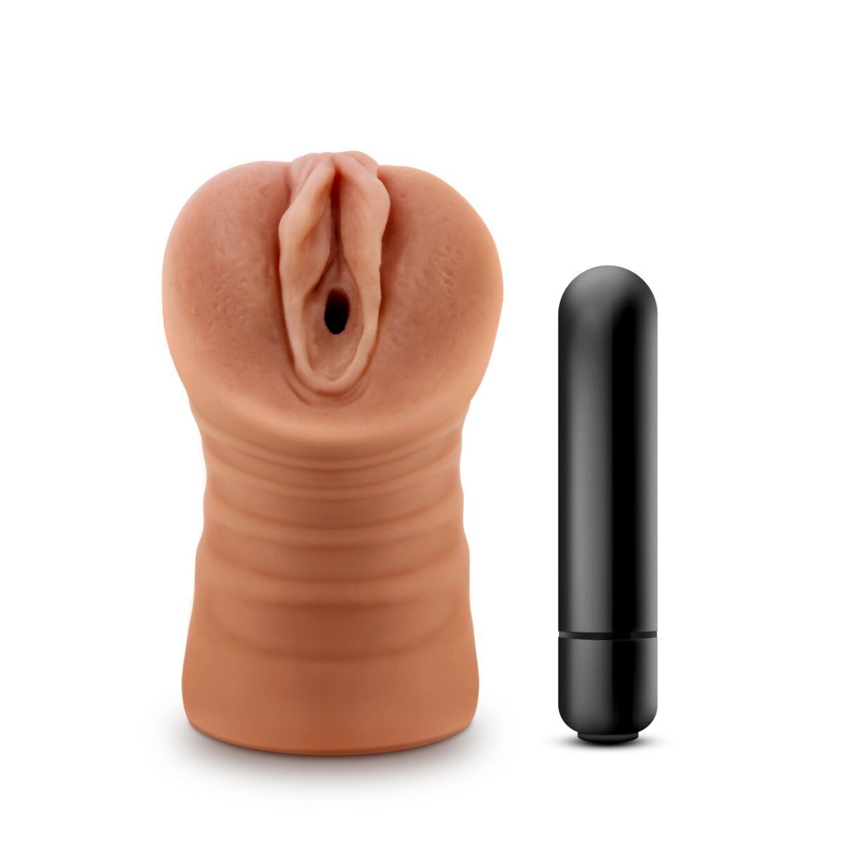 Vibrating Realistic Latin Pussy Masturbator Stroker Sleeve Sex-toys for Men