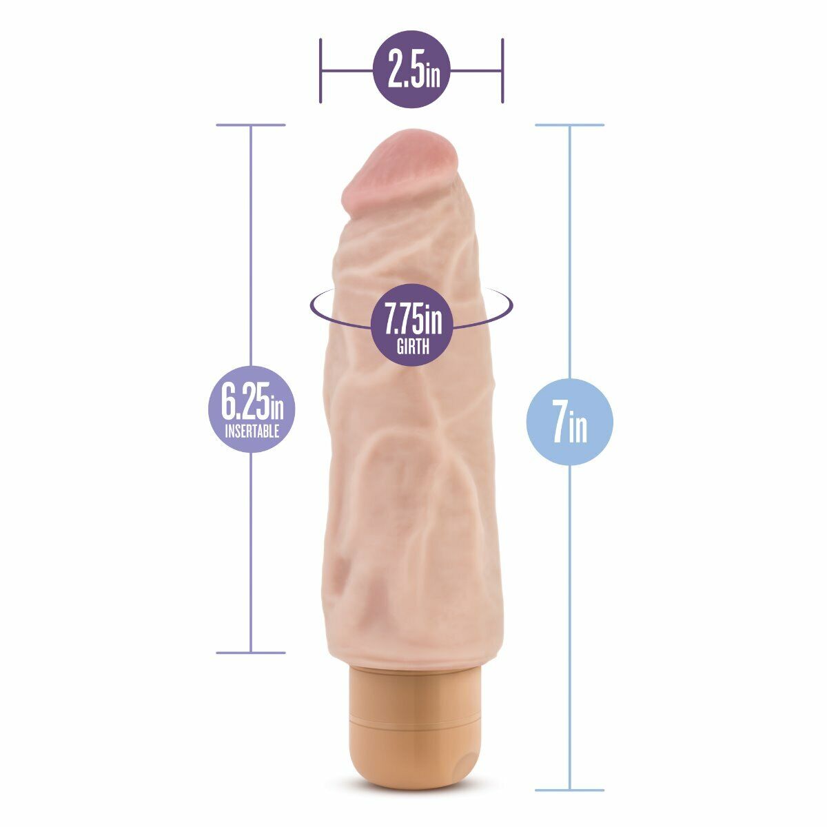 Dr Skin Realistic Vibrating G-spot Anal Dildo Dong Sex-toys for Women Couples