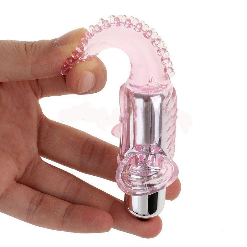 Vibrating Tongue Finger Massager Vibe Vibrator Orgasm Sex-toys for Women