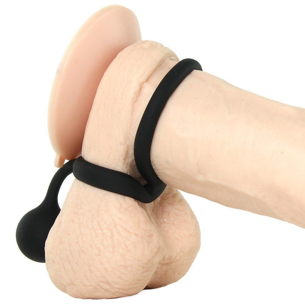 Silicone Penis Cock Scrotum Ring with Weighted Ball Banger Male Enhancement