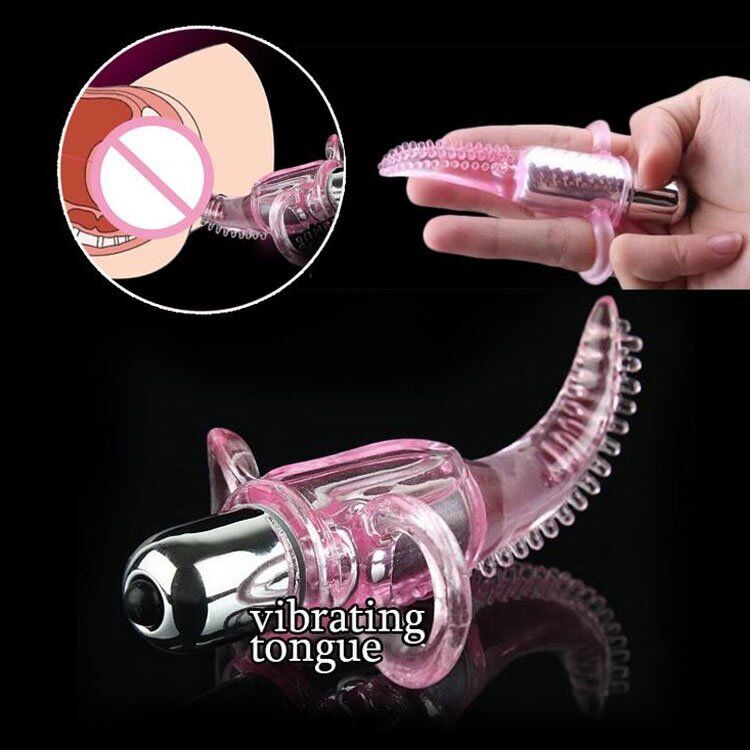 Vibrating Tongue Finger Massager Vibe Vibrator Orgasm Sex-toys for Women