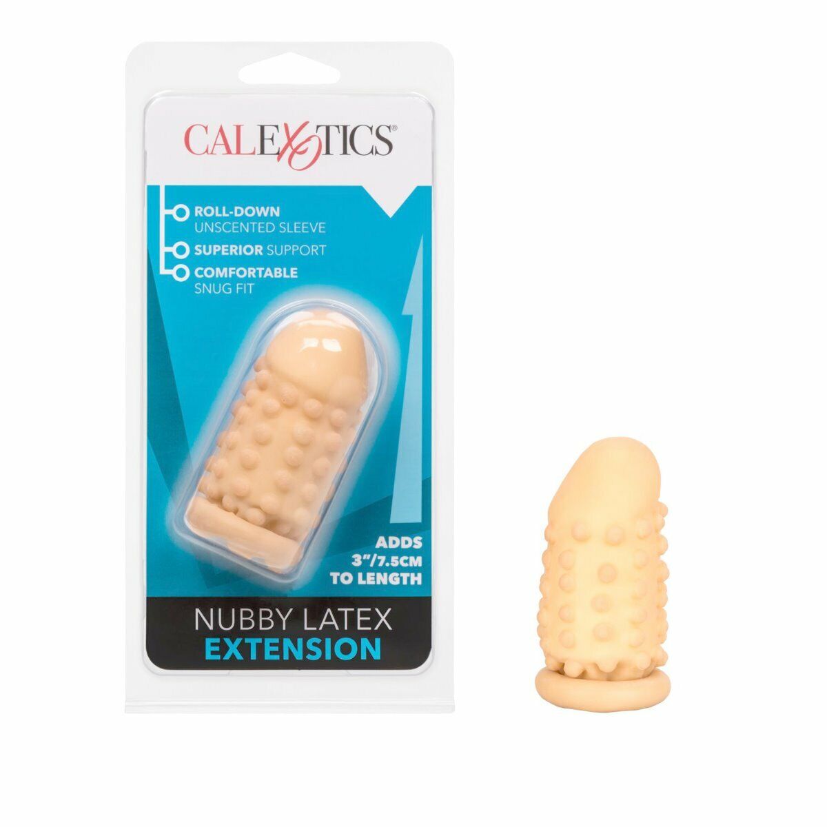 Nubby Latex Penis Extension Sleeve Extender Male Enhancer Sex-toys for Men