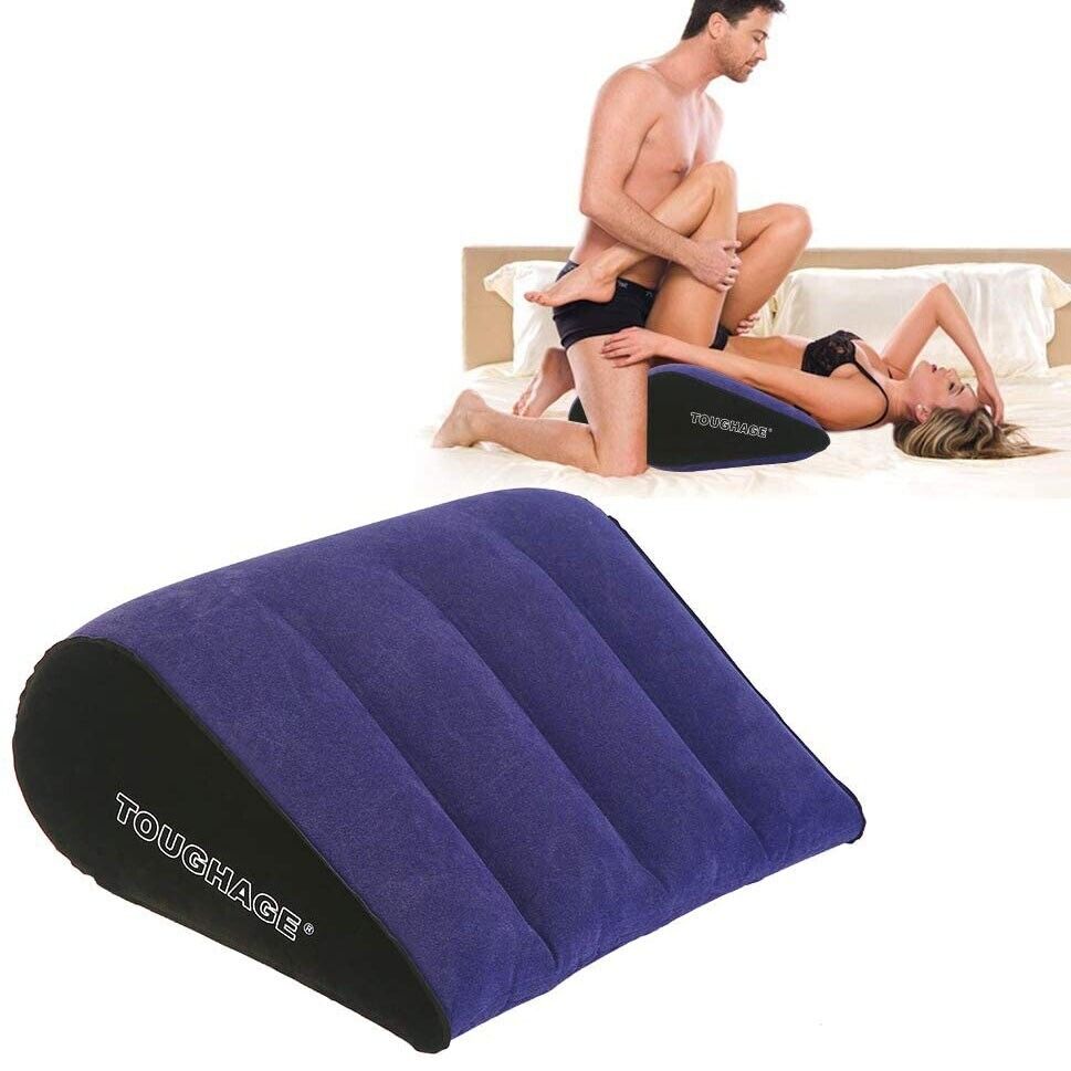Triangle Inflatable Sex Love Position Cushion Pillow Wedge Furniture & Pump