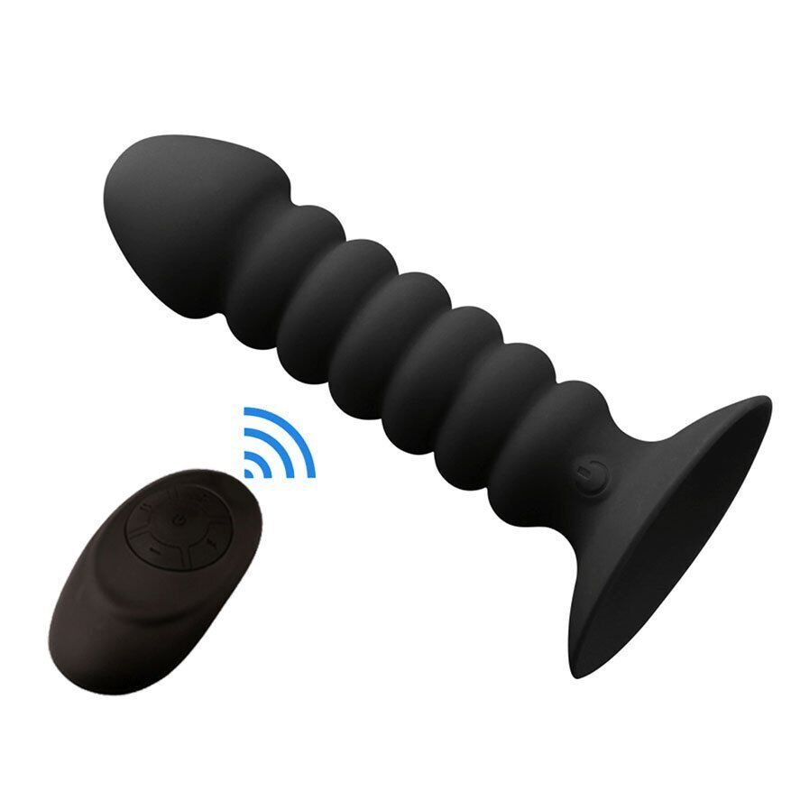 Wireless Remote Control Vibrating Anal Butt Plug Beads vibe Anal Trainer Sex Toy