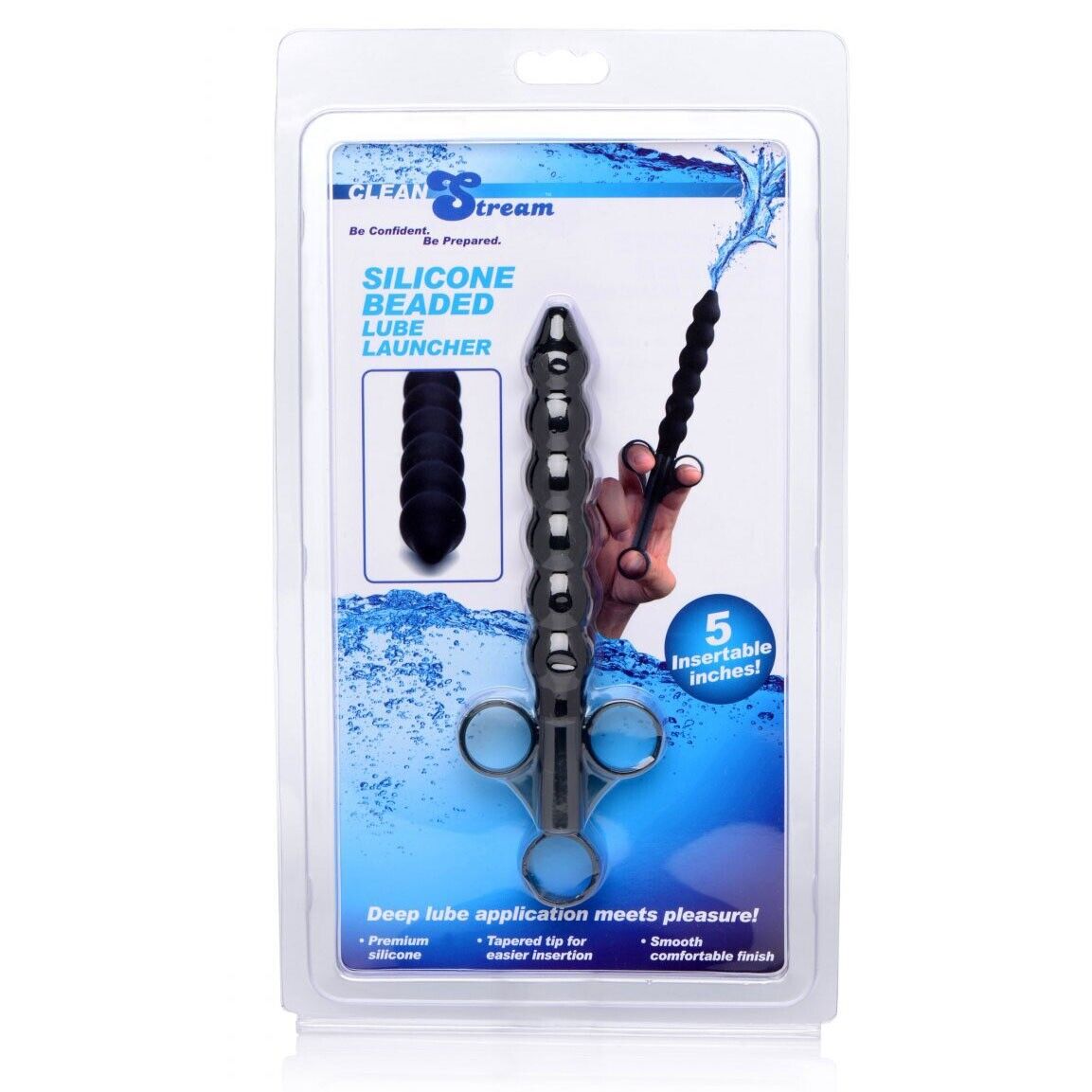 Beaded Silicone Personal Lubricant Applicator Syringe Shooter Launcher