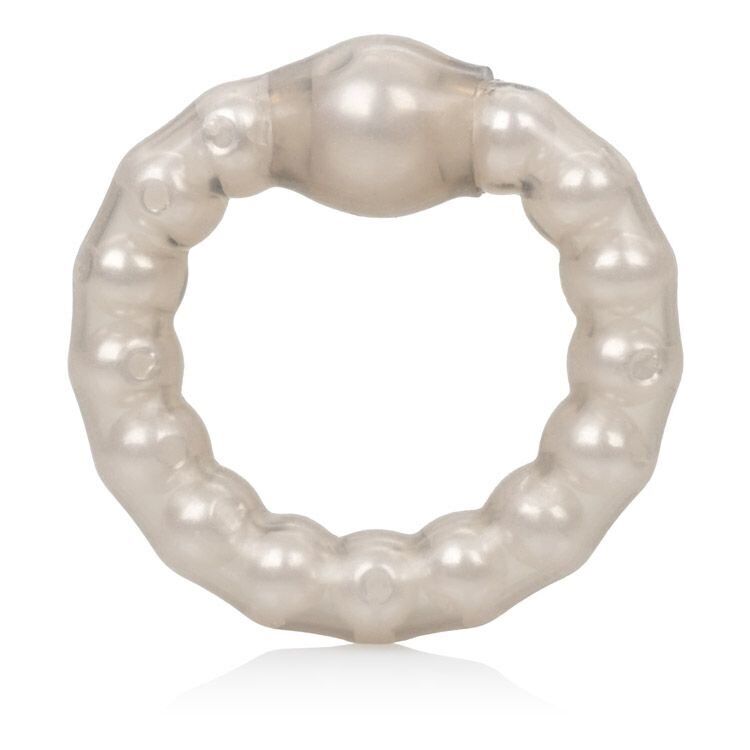 Stretchable Male Penis Erection Enhancer Cock Ring w/ Pearl Stimulation Beads