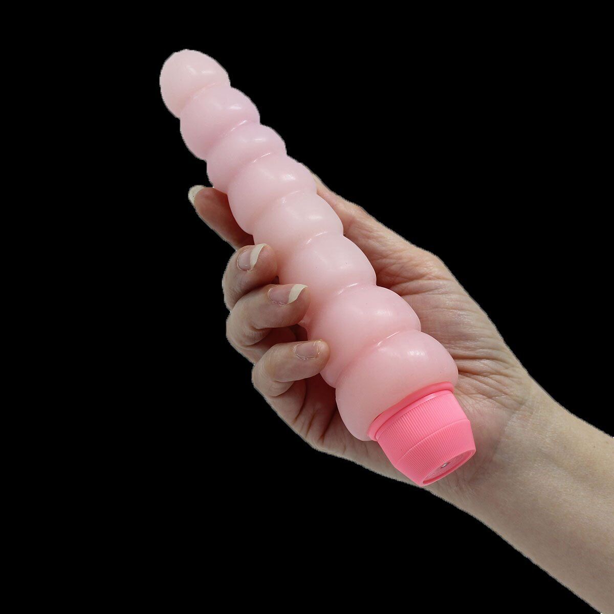 Soft Beaded Ribbed Flexible Bendable Posable Anal Vibrator Butt Plug