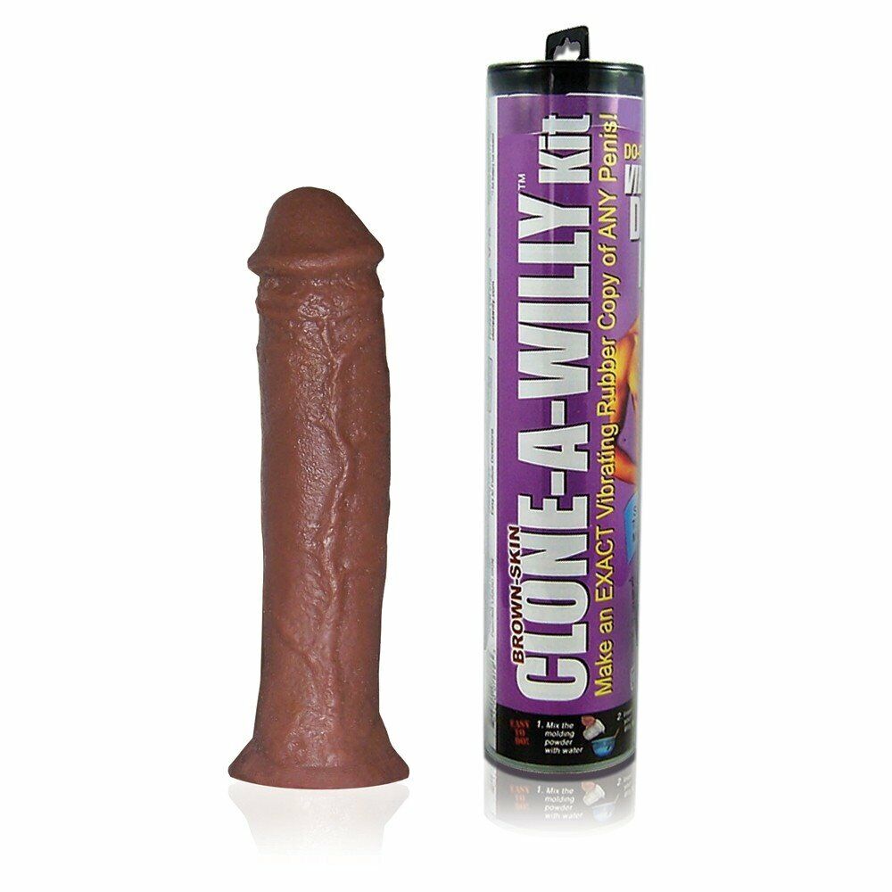 Clone a Willy Mold Your Own Penis into Vibrating Dildo Dong Deep Tone Brown