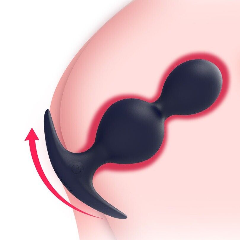 Wireless Vibrating Anal Beads Butt Plug Vibrator Sex Toys for Men Women Couples