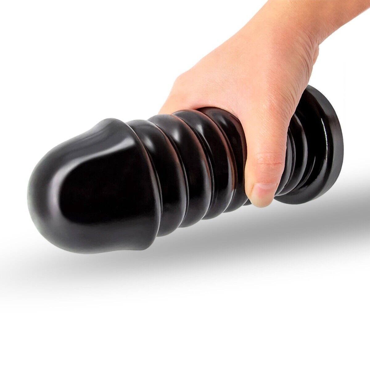 6.9" Large Ribbed Anal Butt Plug Dildo Stretcher Advanced Anal Play Sex Toy