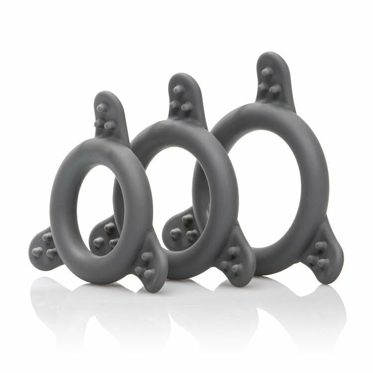 Silicone Male Penis Erection Enhancing Prolong Cock Ring Set Small Medium Large