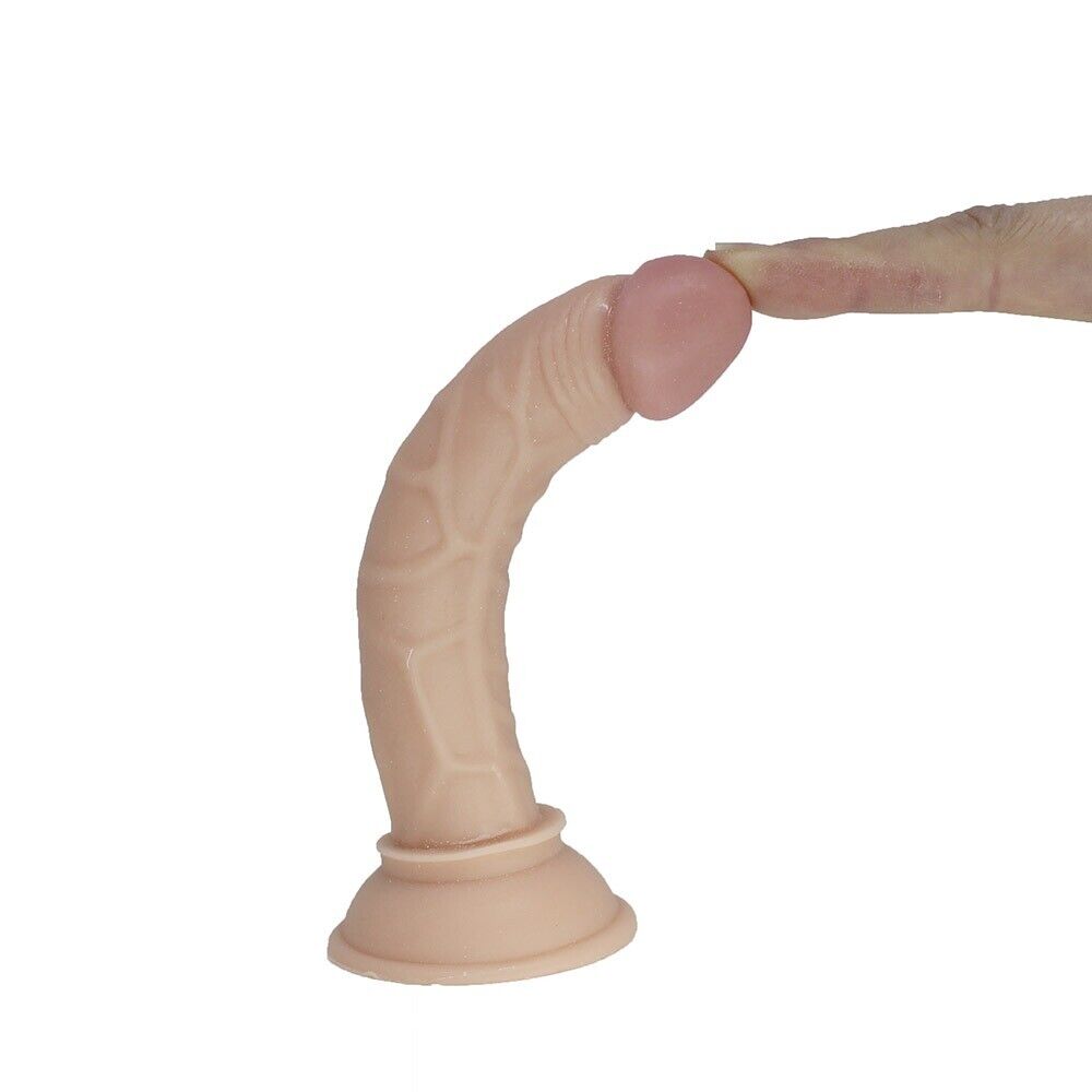 Beginner 5" Slim Realistic G-spot Anal Dildo Dong Sex Toys for Men Women Couples