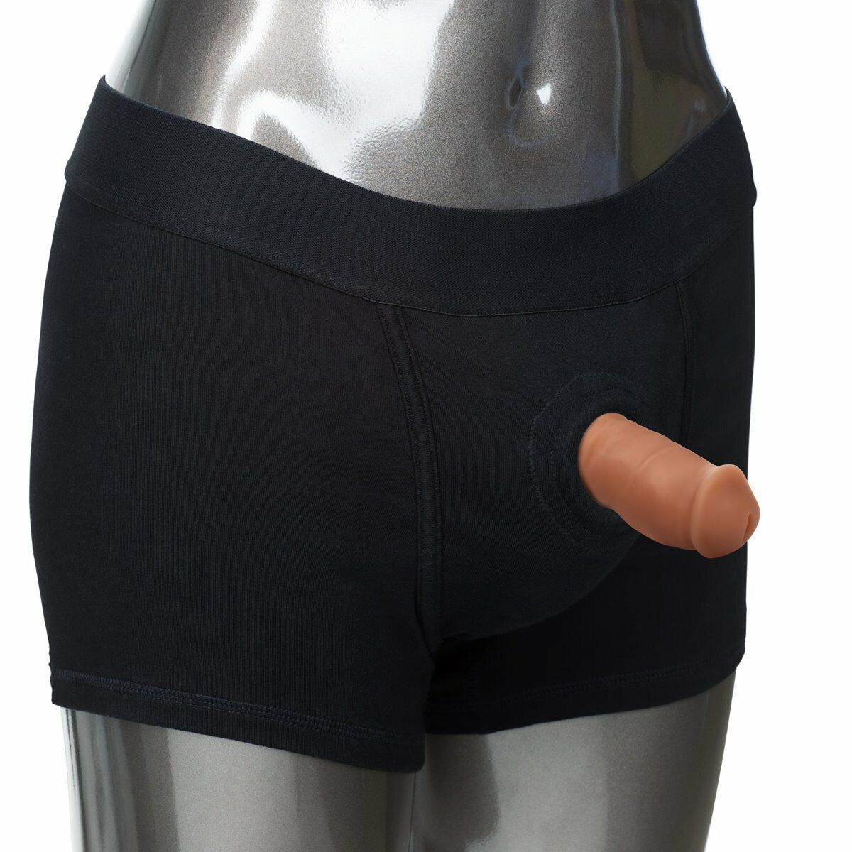 Black Ultra Soft Silicone Hollow FTM STP Packer Penis with Stand to Pee Function