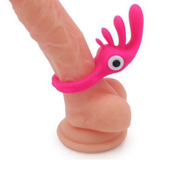 Silicone Vibrating Clit Stimulator Penis Enhancer Cock Ring Sex-toys for Couples