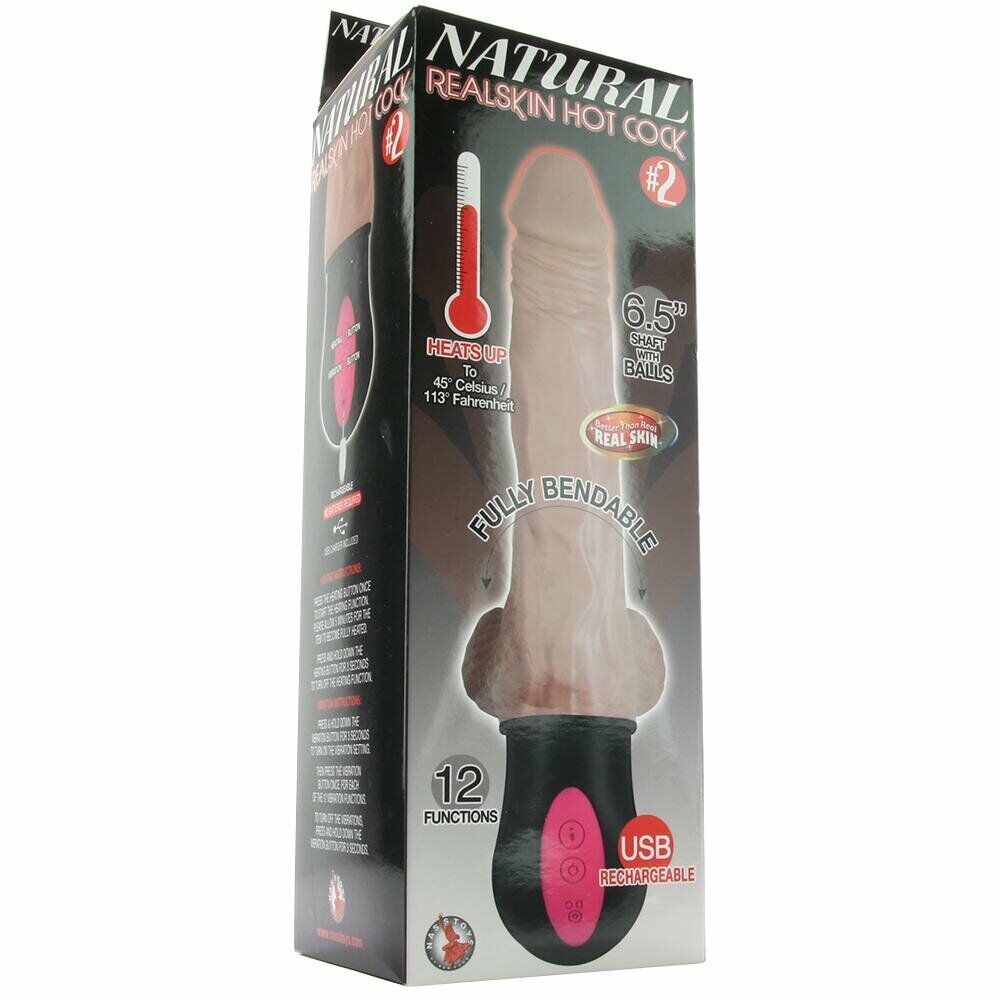 Rechargeable Vibrating Warming Realistic Black Cock Vibe G-spot Anal Dildo Dong