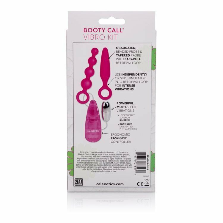 Booty Call Booty Vibro Kits Vibrating Anal Beads Butt Plug Vibe Vibrator Sex Toy