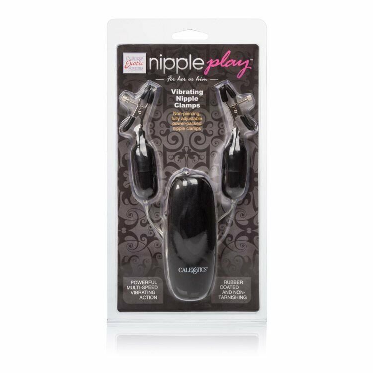 Fetish Vibrating Nipple Clamps Breast Nipple Play Vibe Sex Toy SM Bondage
