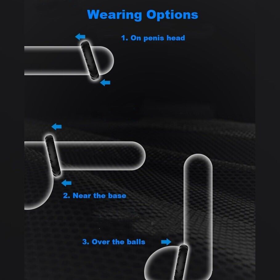 2 Stretchy Silicone Male Penis Enhancer Prolong Delay Sex Cock Ring for Men