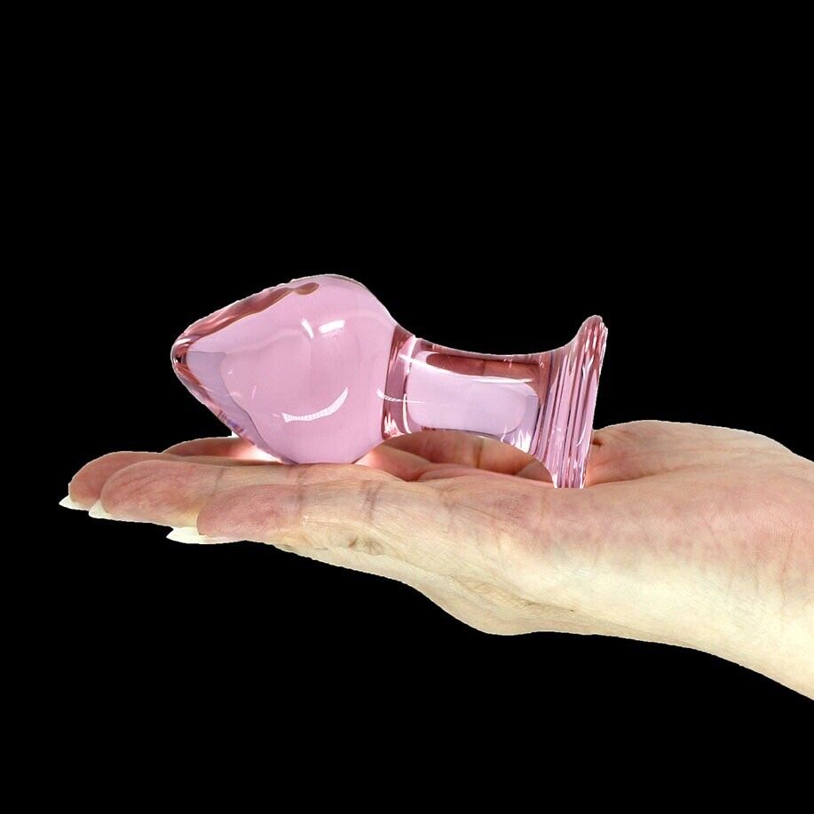 1.6" Width Glass Anal Stretcher Butt Plug Anal Sex Toys for Men Women Couples