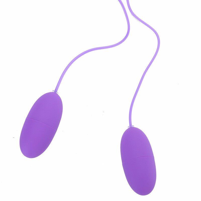 USB Powered Vibrating Double Dual Egg Bullet Clit Anal G-spot Vibe Vibrator