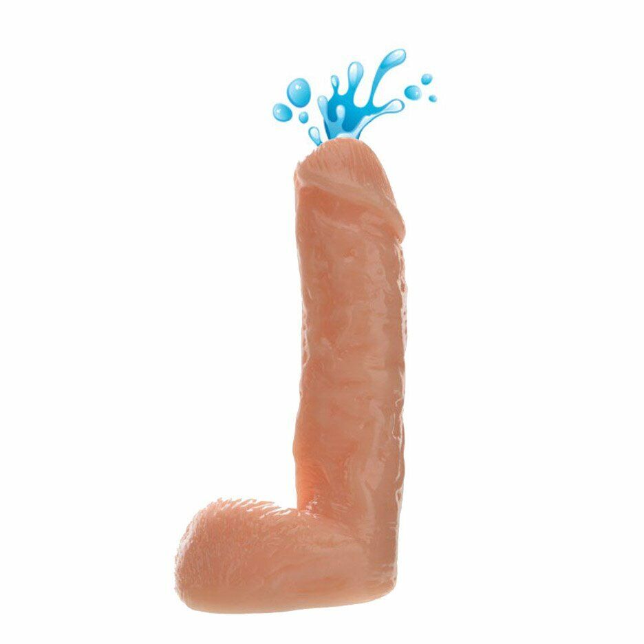 6" Realistic Ejaculating Squirting G-spot Anal Dildo Dildoe Dong Cock with Balls
