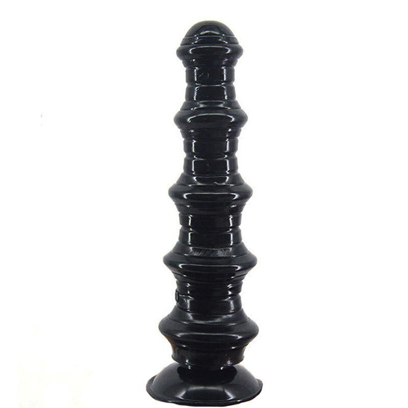 8" Large Ribbed Anal Dildo Butt Plug Anal Stretcher Dilator Expending Sex Toys