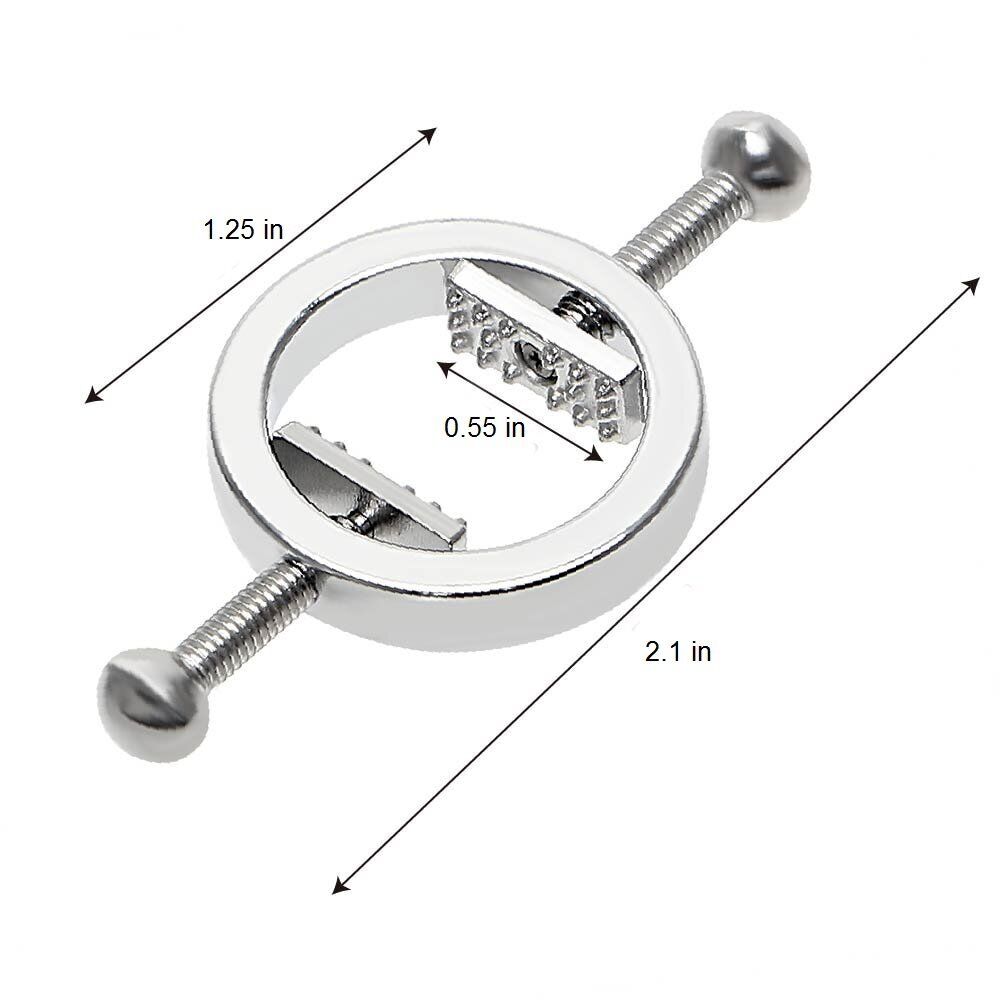 Adjustable Screw Nipple Clamps Press Clip Breast Nipple Torture Play Sex Toys