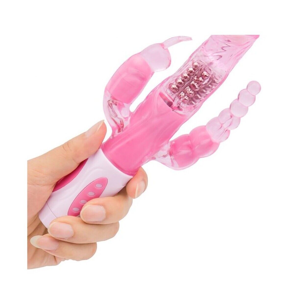 Clitoral Anal G-spot Triple Rabbit Vibrator Vibe Dildo Sex-toys for Women Couple