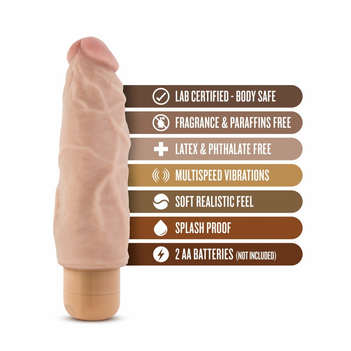 Dr Skin Realistic Vibrating G-spot Anal Dildo Dong Sex-toys for Women Couples
