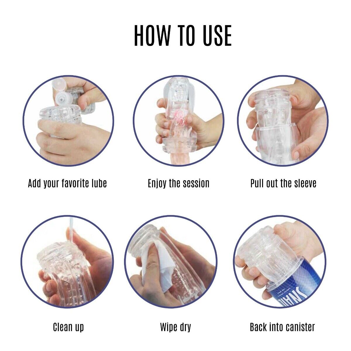 Clear Cock Stroker Sleeve Male Masturbation Masturbator Sex Stamina Training Cup