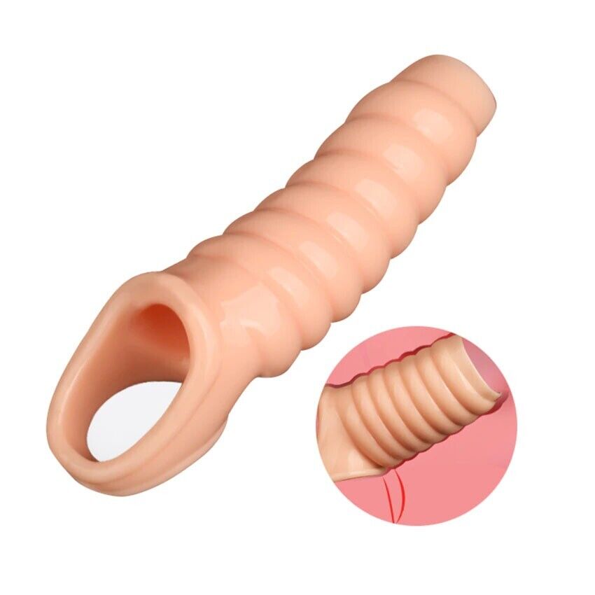 Penis Extension Extender Sleeve Sheath Enhancer Enlarger Sex Toy for Couple Men