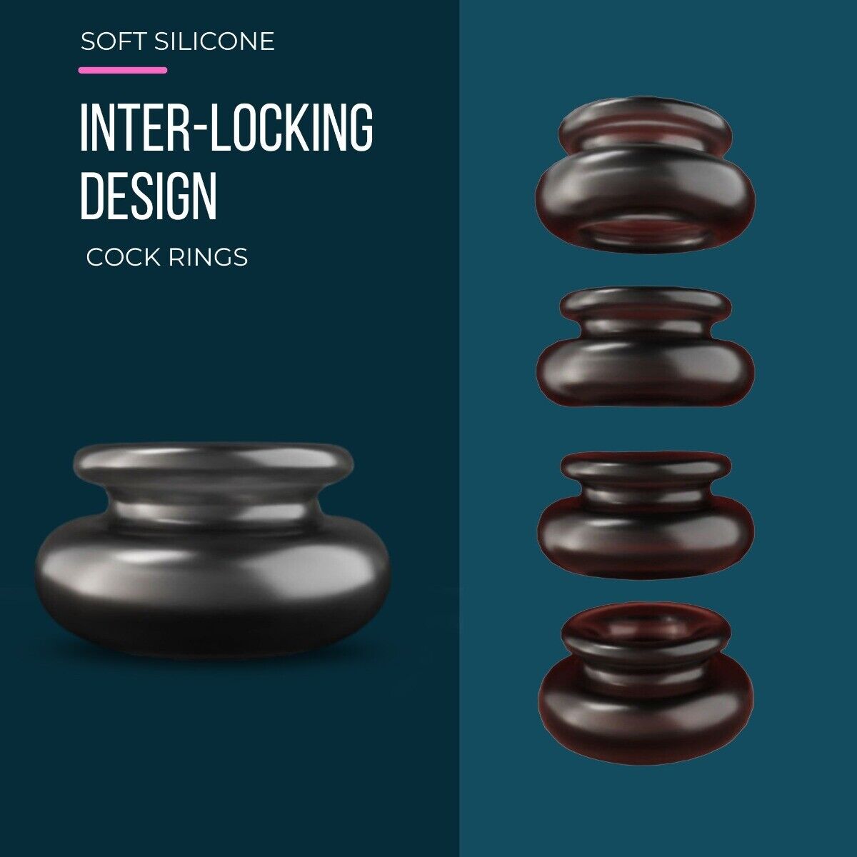 Stackable Stretchy Cock Ball Rings Penis Bumper Male Enhancer Sex Toy for Men