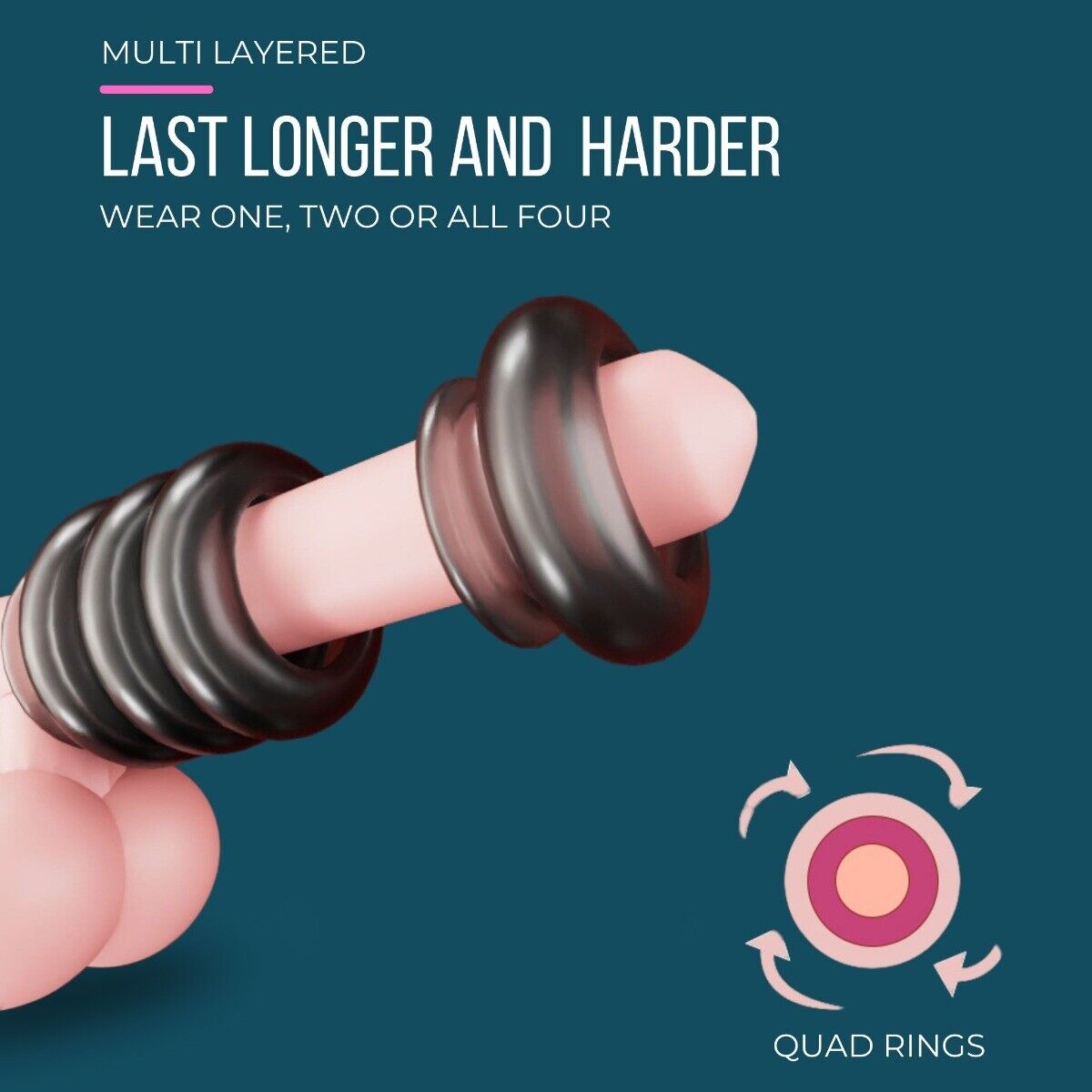 Stackable Stretchy Cock Ball Rings Penis Bumper Male Enhancer Sex Toy for Men