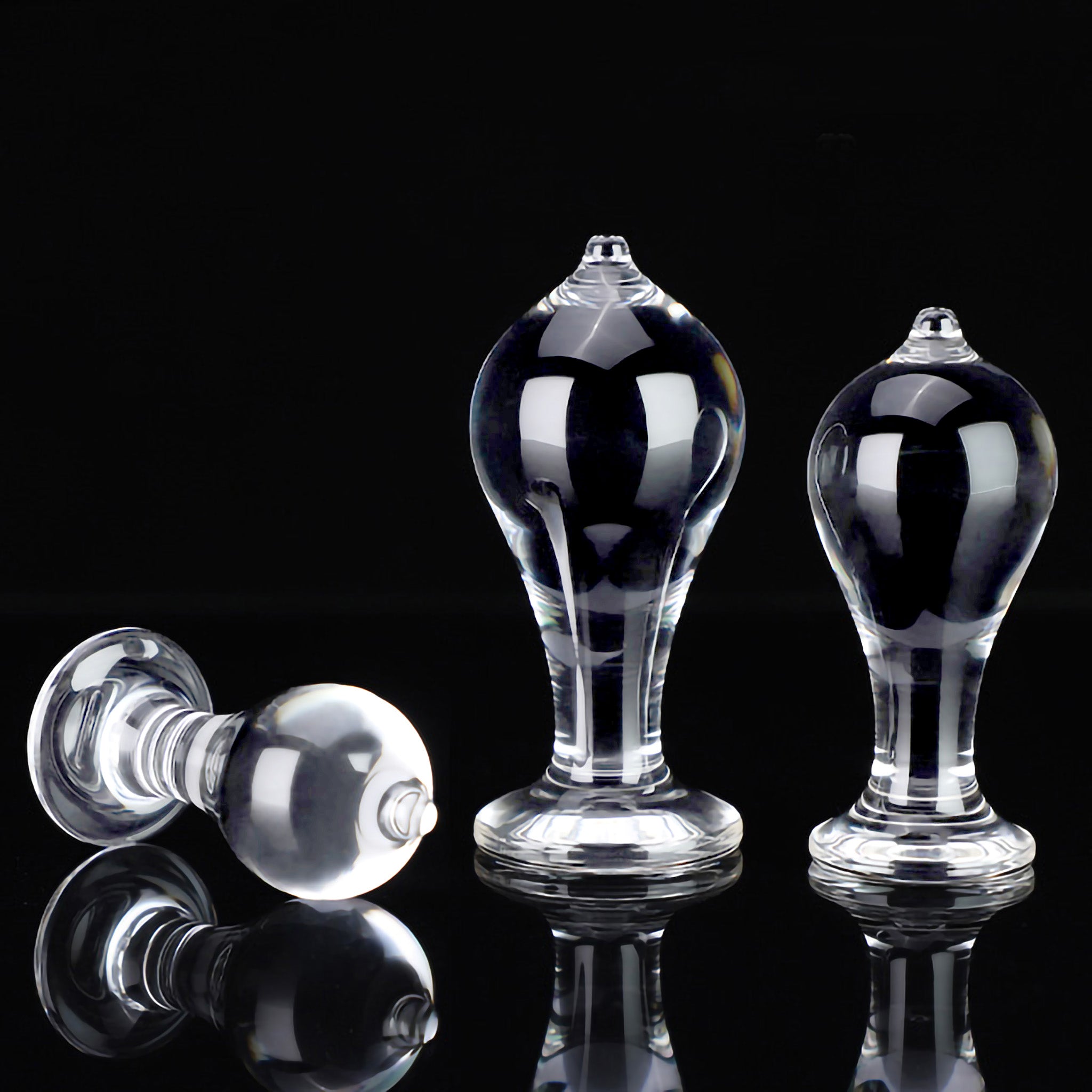 Clear Anal Training Sets Kits Butt Plugs Sex Toys for Men Women Couples