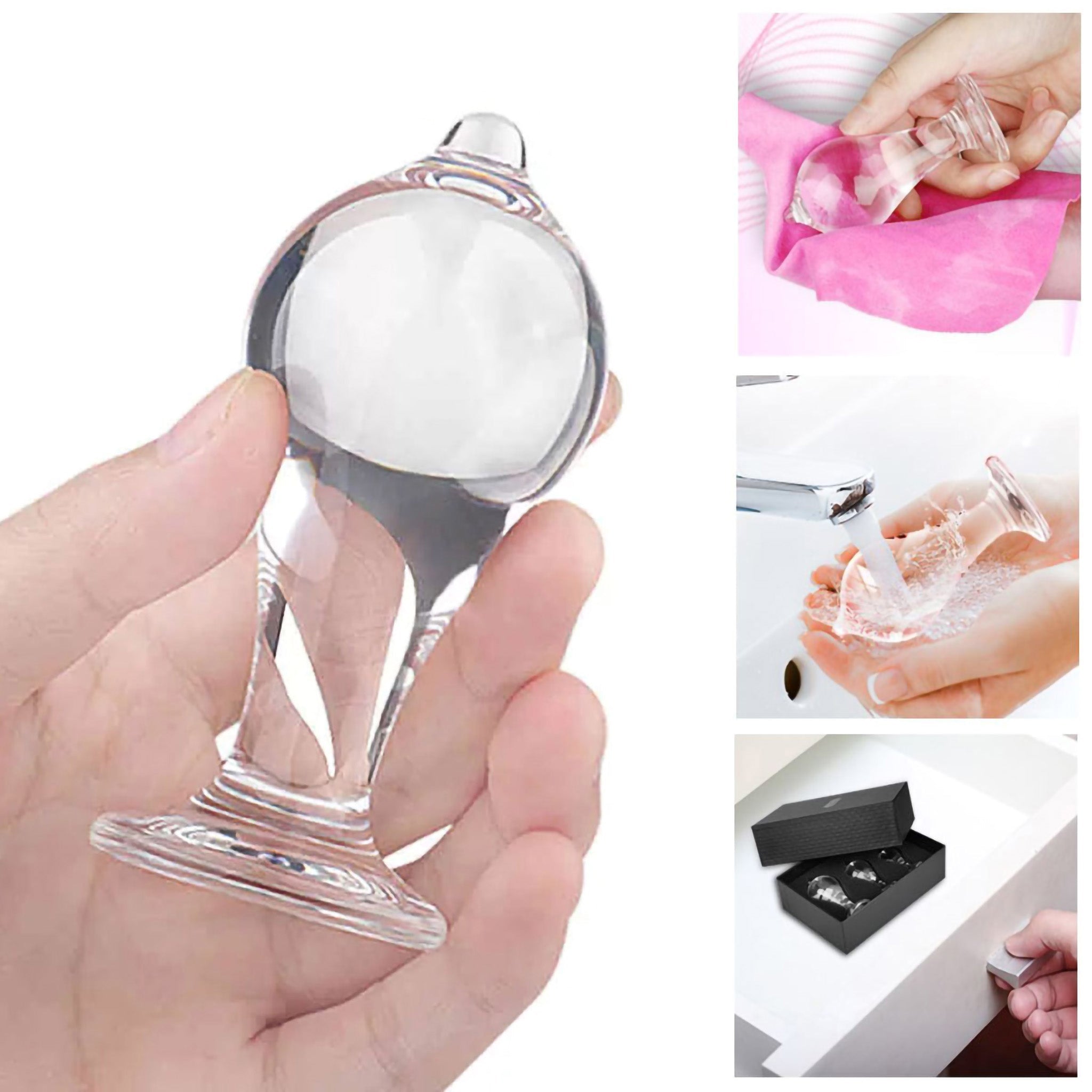 Clear Anal Training Sets Kits Butt Plugs Sex Toys for Men Women Couples