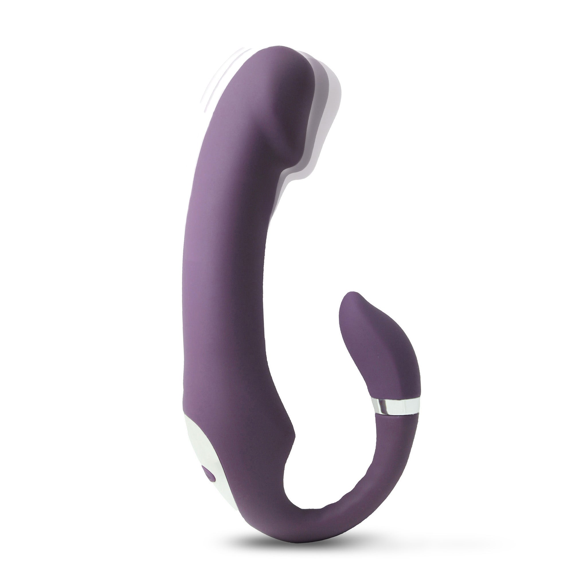 Silicone Vibrating Strapless Strap-on Clit G-spot Vibrator Double Ended Dildo