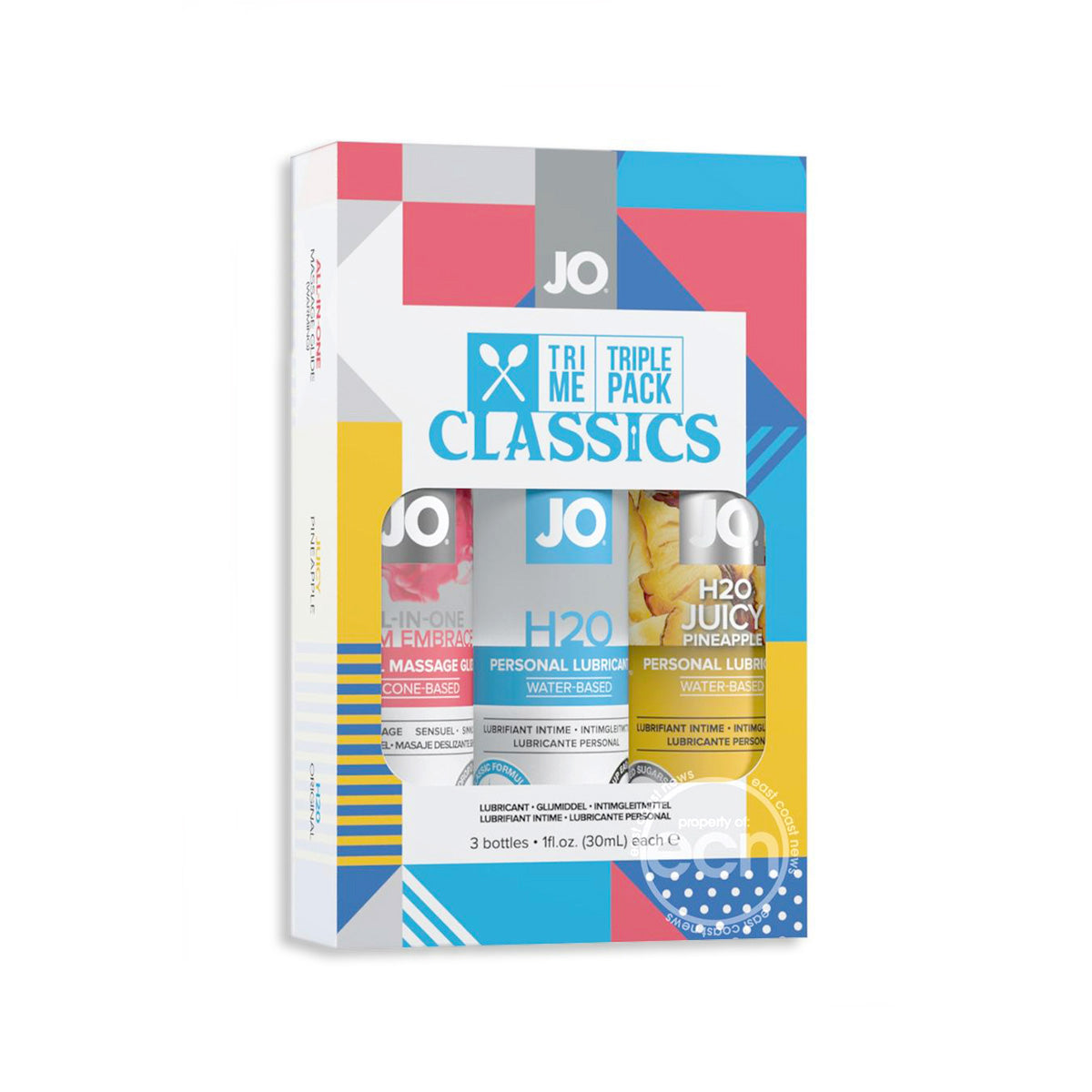 System Jo TriMe Triple Pack Classic H2O Flavored Lubricant Warming Massage Gilde