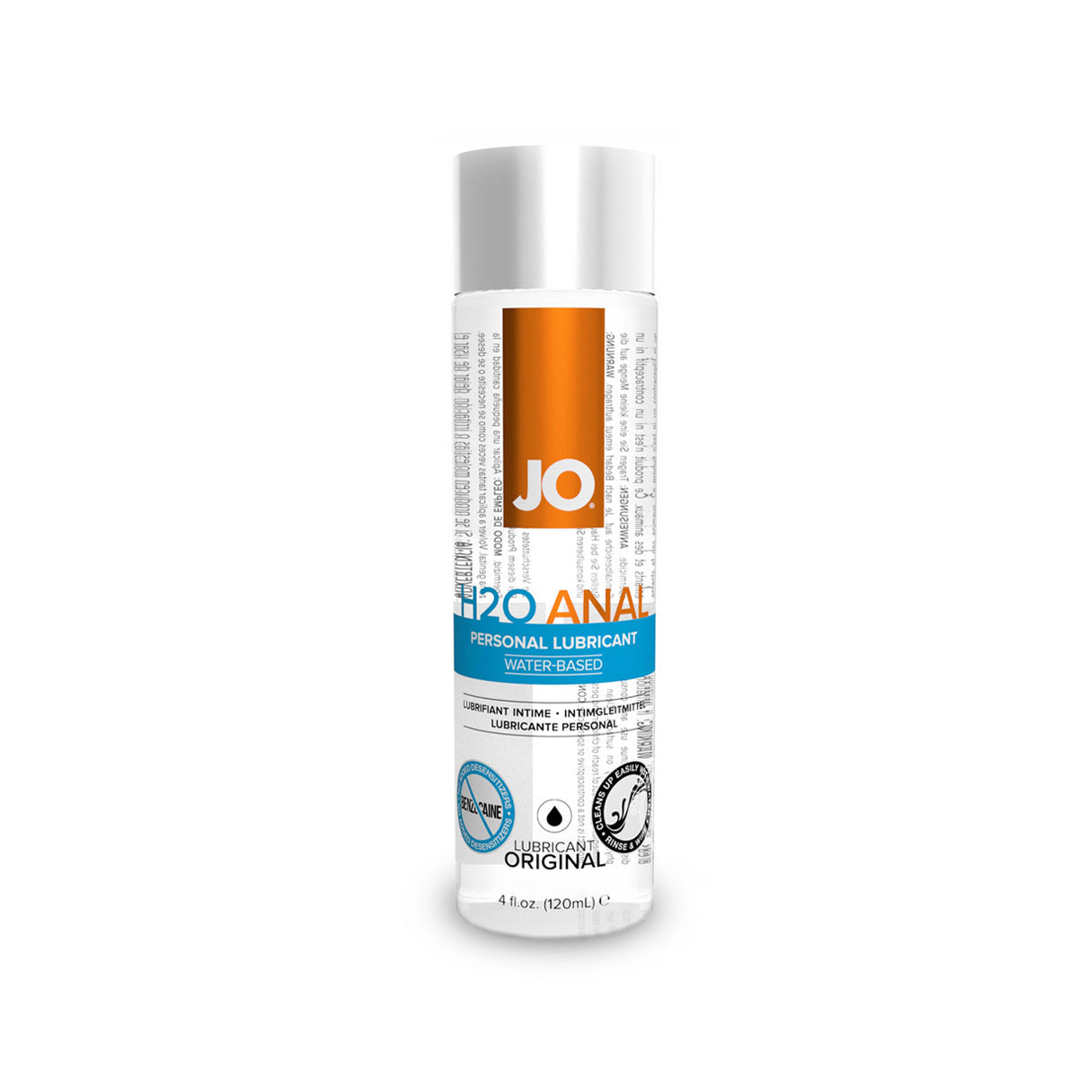 JO H2O Anal Lubricant Personal Lube Water Based 4 ounce