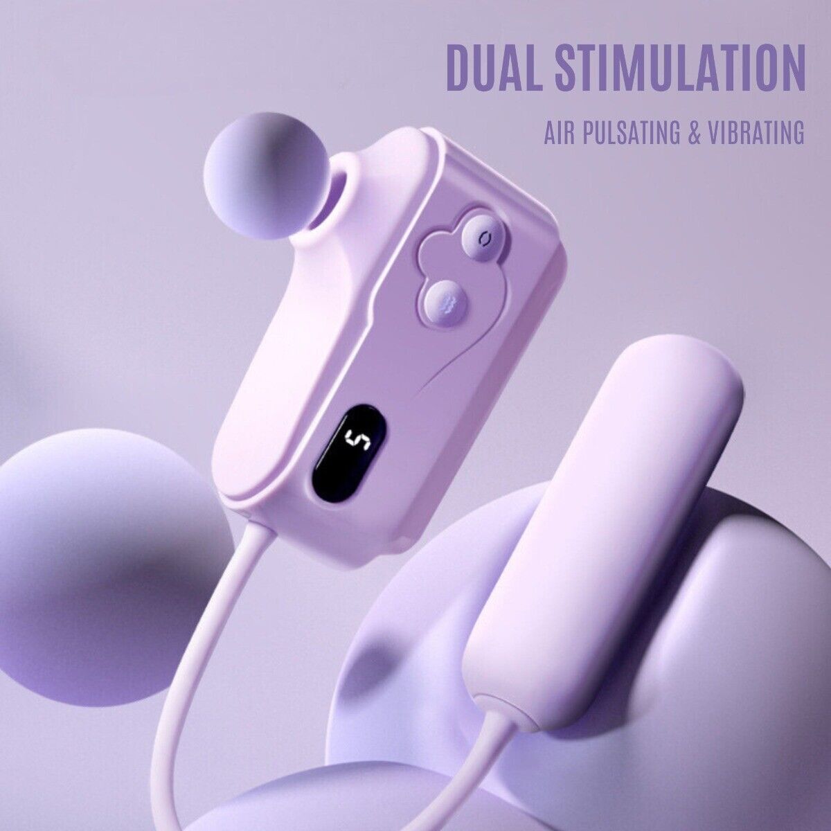Dual Air Pulsating Clit Sucking Bullet Vibrator Travel Sex Toy for Women Couples
