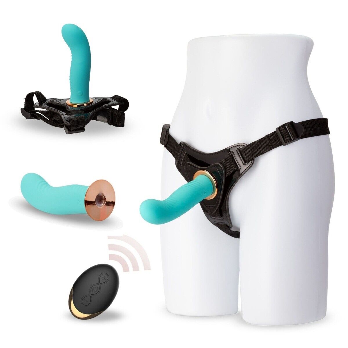 Strap On Harness Vibrating Silicone G-spot Anal Dildo Vibrator Pegging Sex Toys