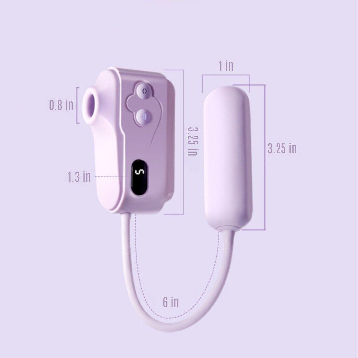 Dual Air Pulsating Clit Sucking Bullet Vibrator Travel Sex Toy for Women Couples