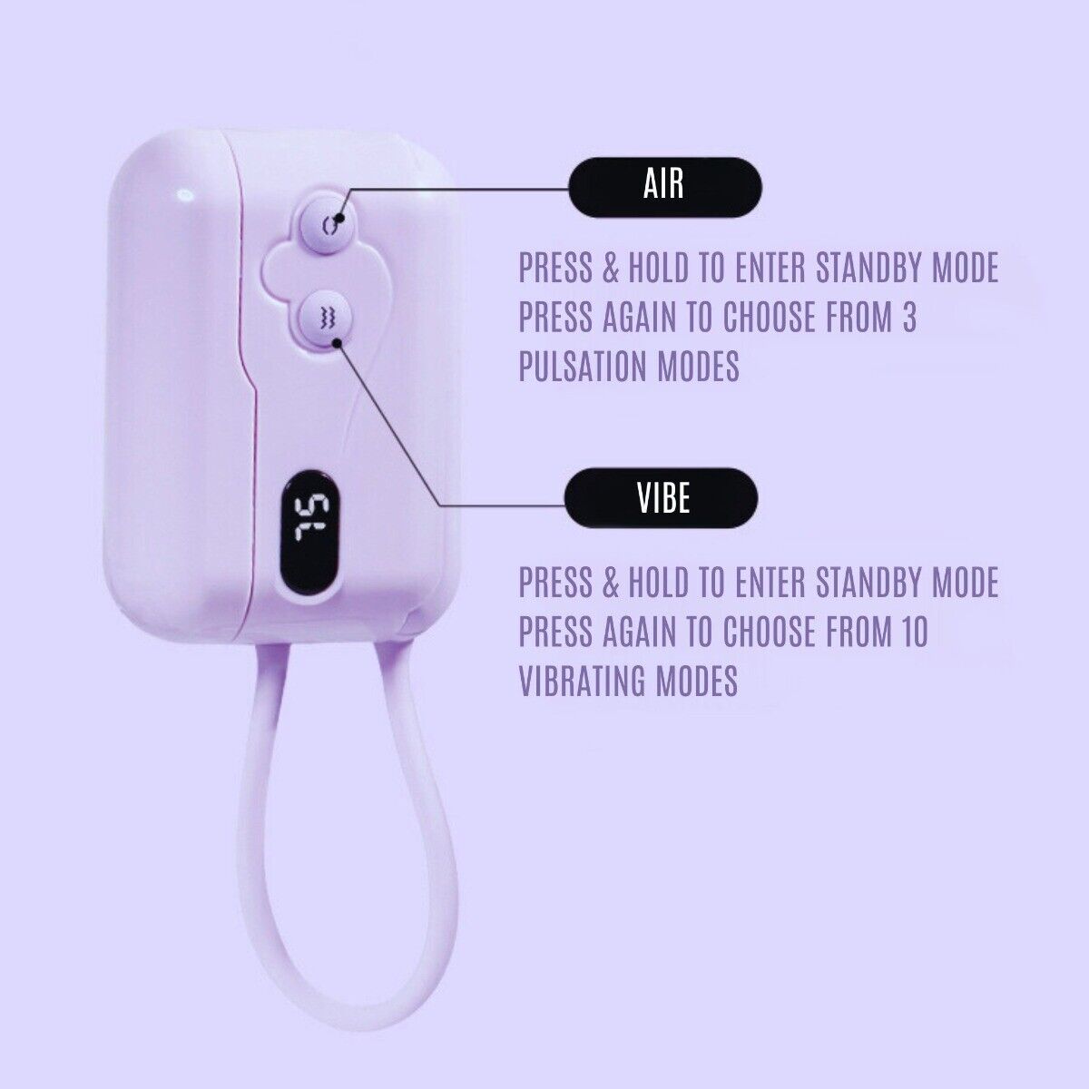 Dual Air Pulsating Clit Sucking Bullet Vibrator Travel Sex Toy for Women Couples