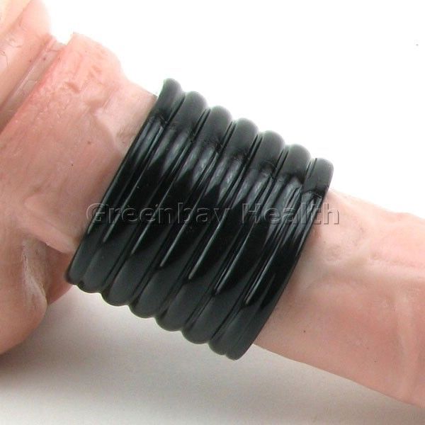 Stretchy Thick Cock Cage Penis Ring Girth Sleeve Extension Enlarger