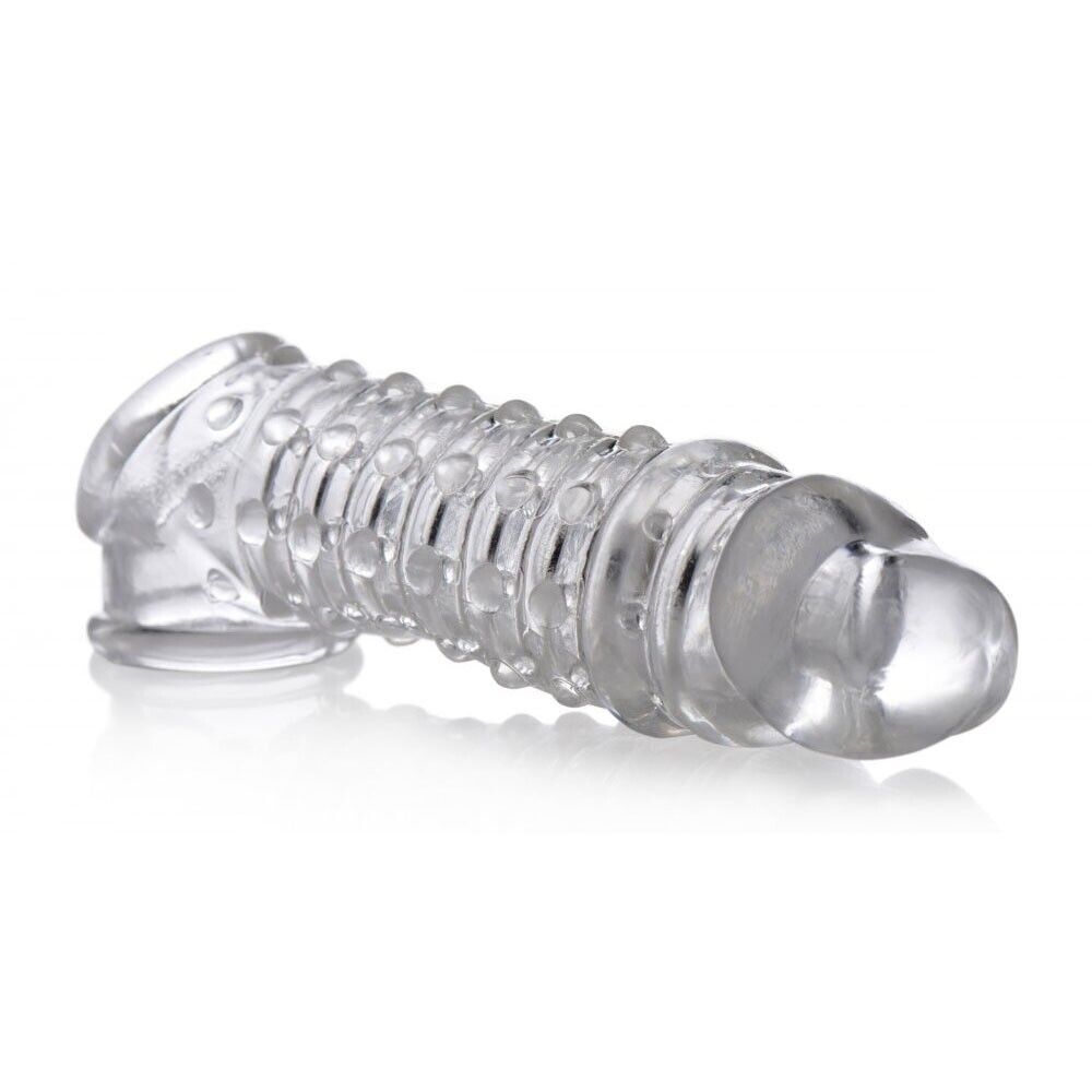 Size Matters Add 1.5" Male Penis Extension Sleeve Extender Girth Enhancer Sheath