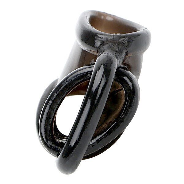 Stretchy Male Penis Erection Enhancer Cock Ring Sleeve Ball Divider Splitter