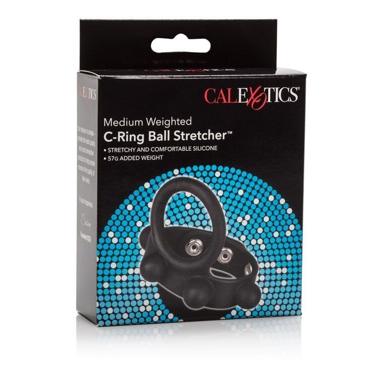 Silicone Stretchy Medium Cock Ring Scrotum Ball Stretcher with Added Weight