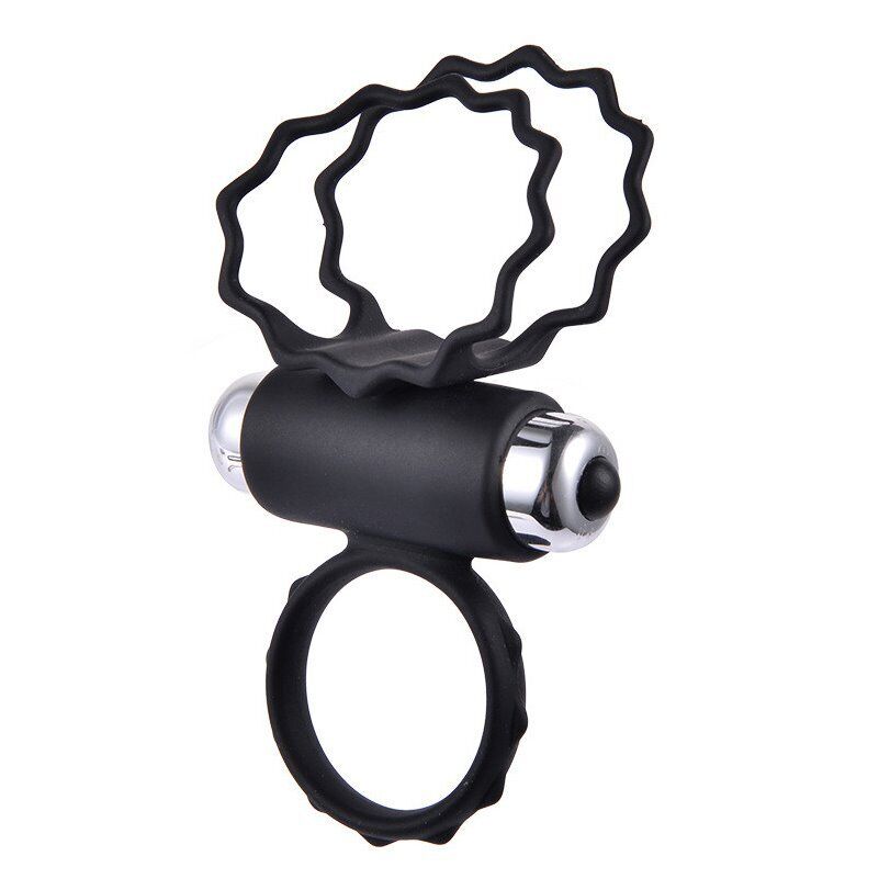 Silicone Vibrating Penis Cock and Ball Ring Enhancer Sex-toys for Couples Men